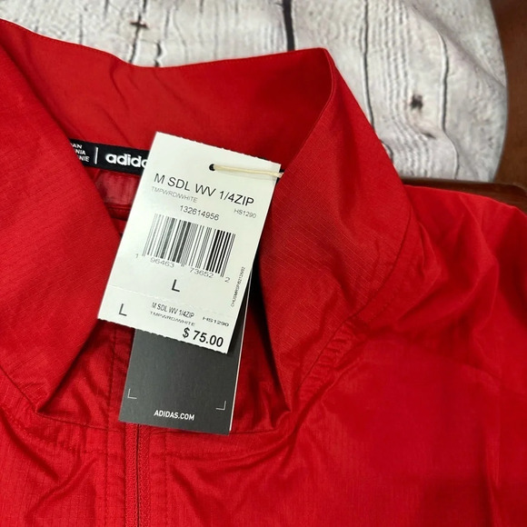 NWT Adidas SDL WV 1/4 zip red windbreaker pullover jacket sportswear activewear - Picture 12 of 12